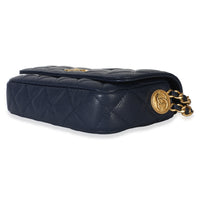 Chanel Navy Quilted Caviar Twist Your Buttons Phone Holder With Chain Handbag 6