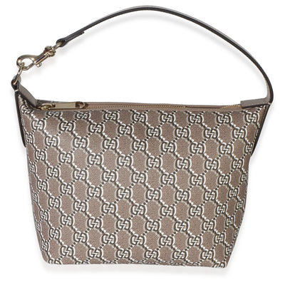 Gucci Taupe GG Shadow Monogram Canvas Super Mini Ophidia Hobo Handbag id