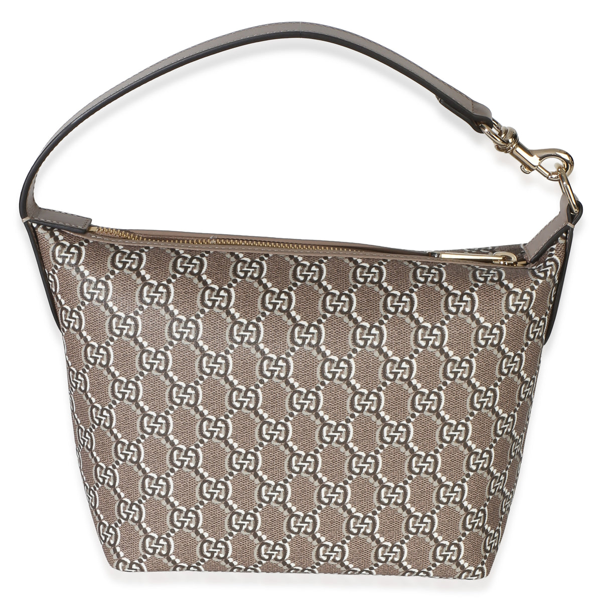 Gucci Taupe GG Shadow Monogram Canvas Super Mini Ophidia Hobo Handbag 4