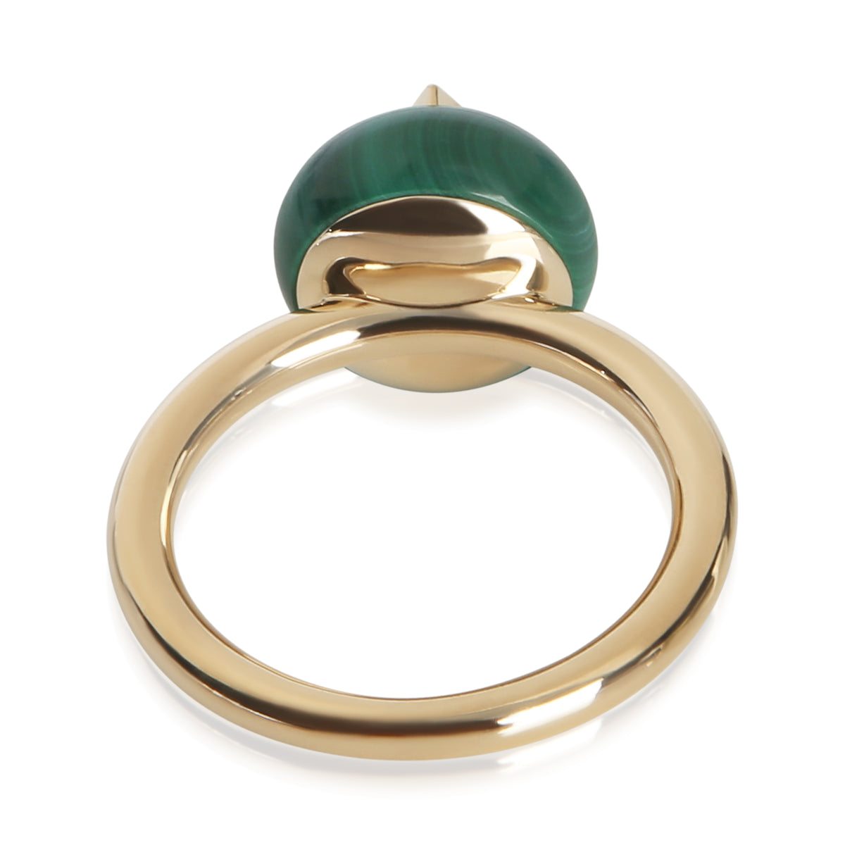 Louis Vuitton Yellow Gold Malachite and Diamond B Blossom Ring 3