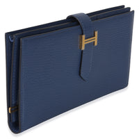 Hermès Bleu Brighton Chevre Mysore Bearn Wallet GHW Wallet 3
