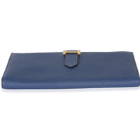 Hermès Bleu Brighton Chevre Mysore Bearn Wallet GHW Wallet 5