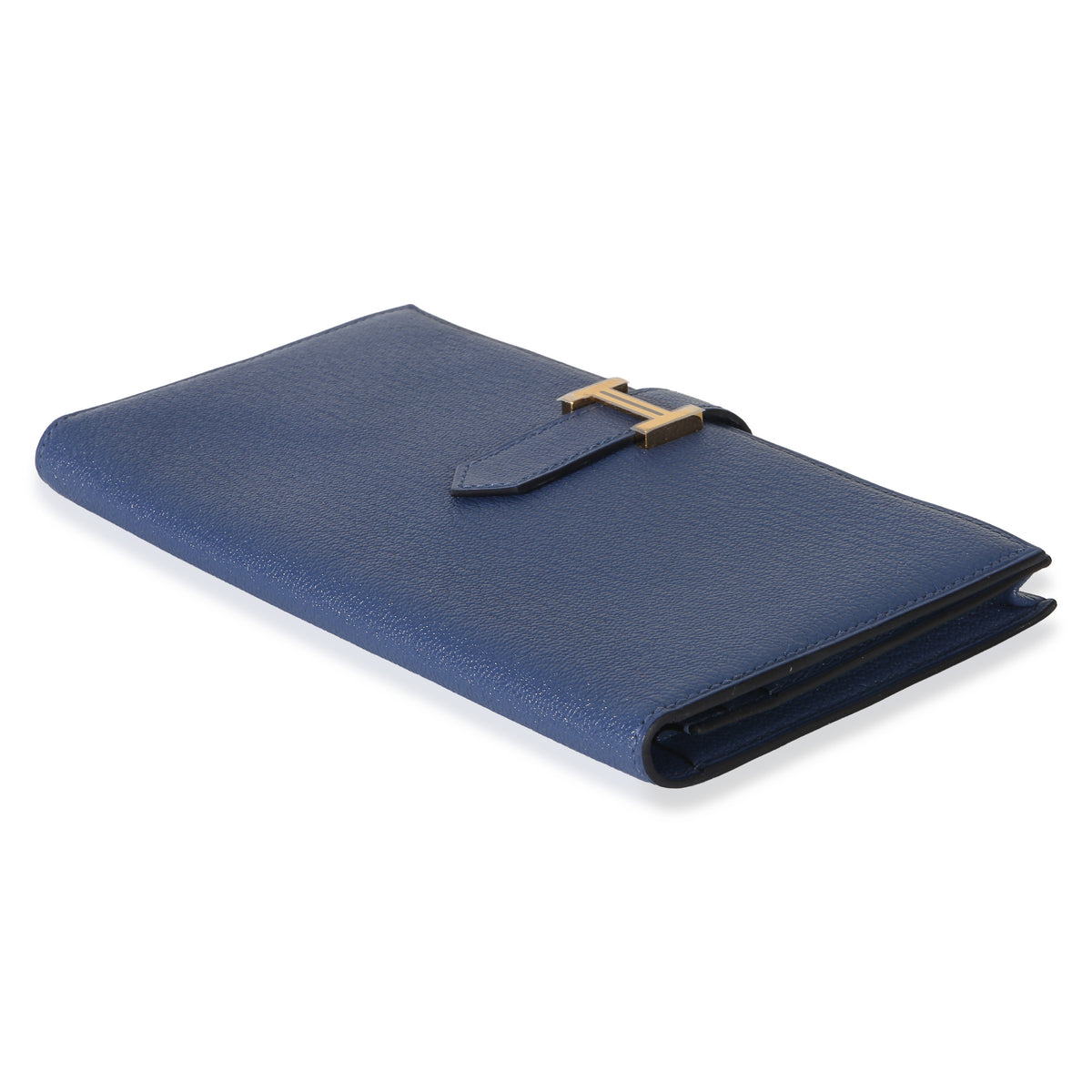 Hermès Bleu Brighton Chevre Mysore Bearn Wallet GHW Wallet 6