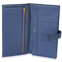 Hermès Bleu Brighton Chevre Mysore Bearn Wallet GHW Wallet 9