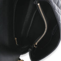 Chanel Black Quilted Caviar Lizard Medium Coco Top Handle Bag Handbag 9