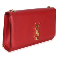 Saint Laurent Red Grain De Poudre Medium Kate Chain Bag Handbag 2