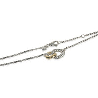 David Yurman Yellow Gold & Sterling Silver  Belmont Curb Link Necklace