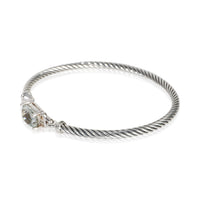 David Yurman Sterling Silver Prasiolite and Diamond Wheaton Bracelet 2