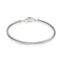 David Yurman Sterling Silver Prasiolite and Diamond Wheaton Bracelet 3