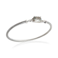 David Yurman Sterling Silver Prasiolite and Diamond Wheaton Bracelet 4