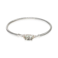 David Yurman Sterling Silver Prasiolite and Diamond Wheaton Bracelet fv