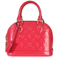 Louis Vuitton Hot Pink Monogram Vernis Alma BB Handbag fv