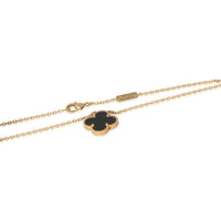 Van Cleef & Arpels Yellow Gold Onyx Vintage Alhambra Pendant 2