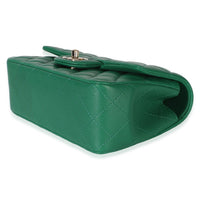 Chanel Green Quilted Lambskin Mini Top Handle Rectangular Flap Bag Handbag 6