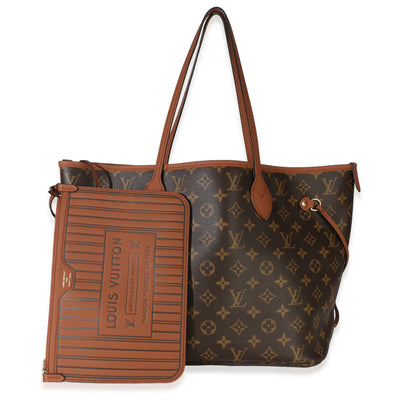 Louis Vuitton Tan Monogram Canvas Calfskin Neo Neverfull Inside Out MM Handbag id
