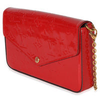 Louis Vuitton Red Monogram Vernis Felicie Pochette Handbag 2