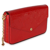 Louis Vuitton Red Monogram Vernis Felicie Pochette Handbag 3