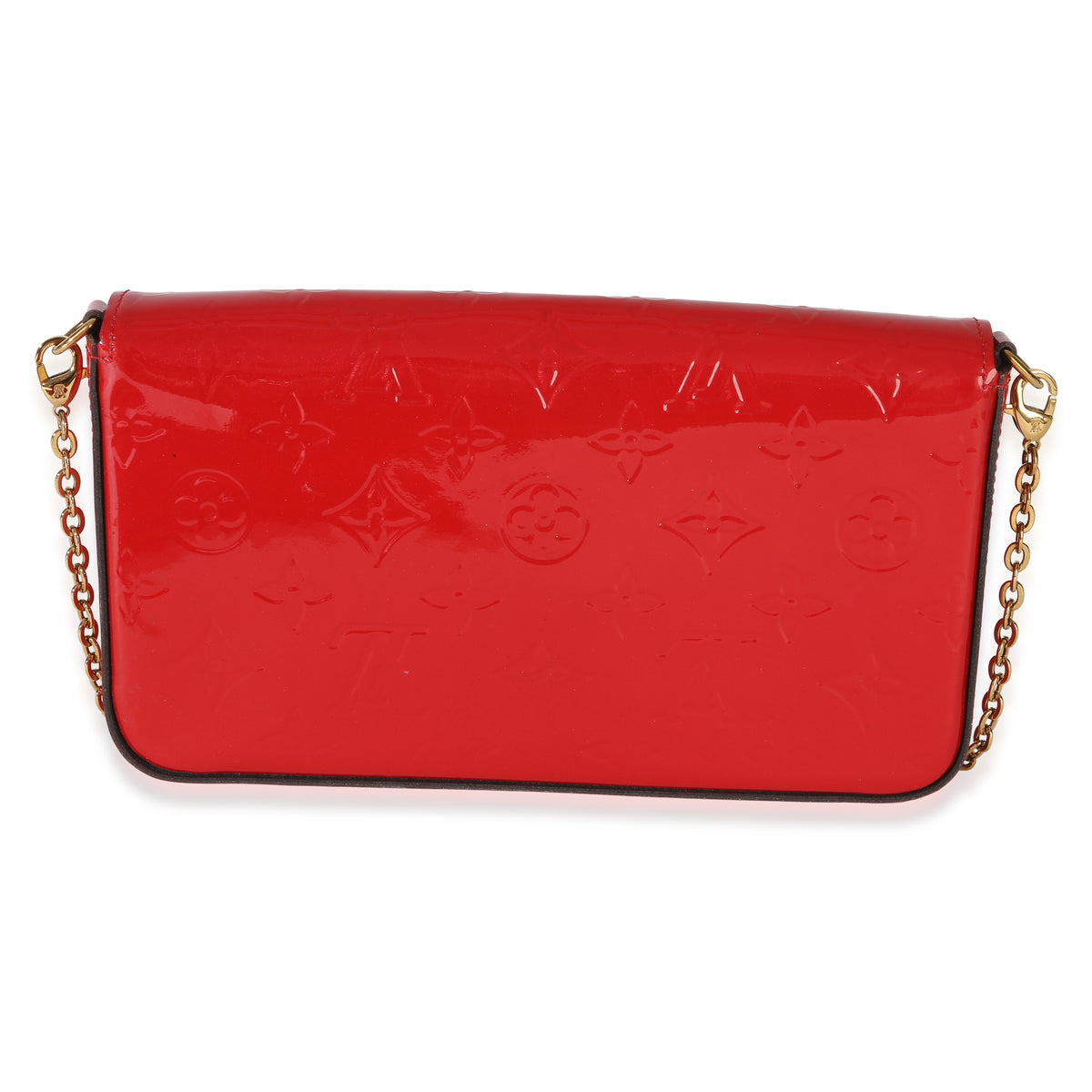 Louis Vuitton Red Monogram Vernis Felicie Pochette Handbag 4