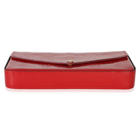 Louis Vuitton Red Monogram Vernis Felicie Pochette Handbag 5