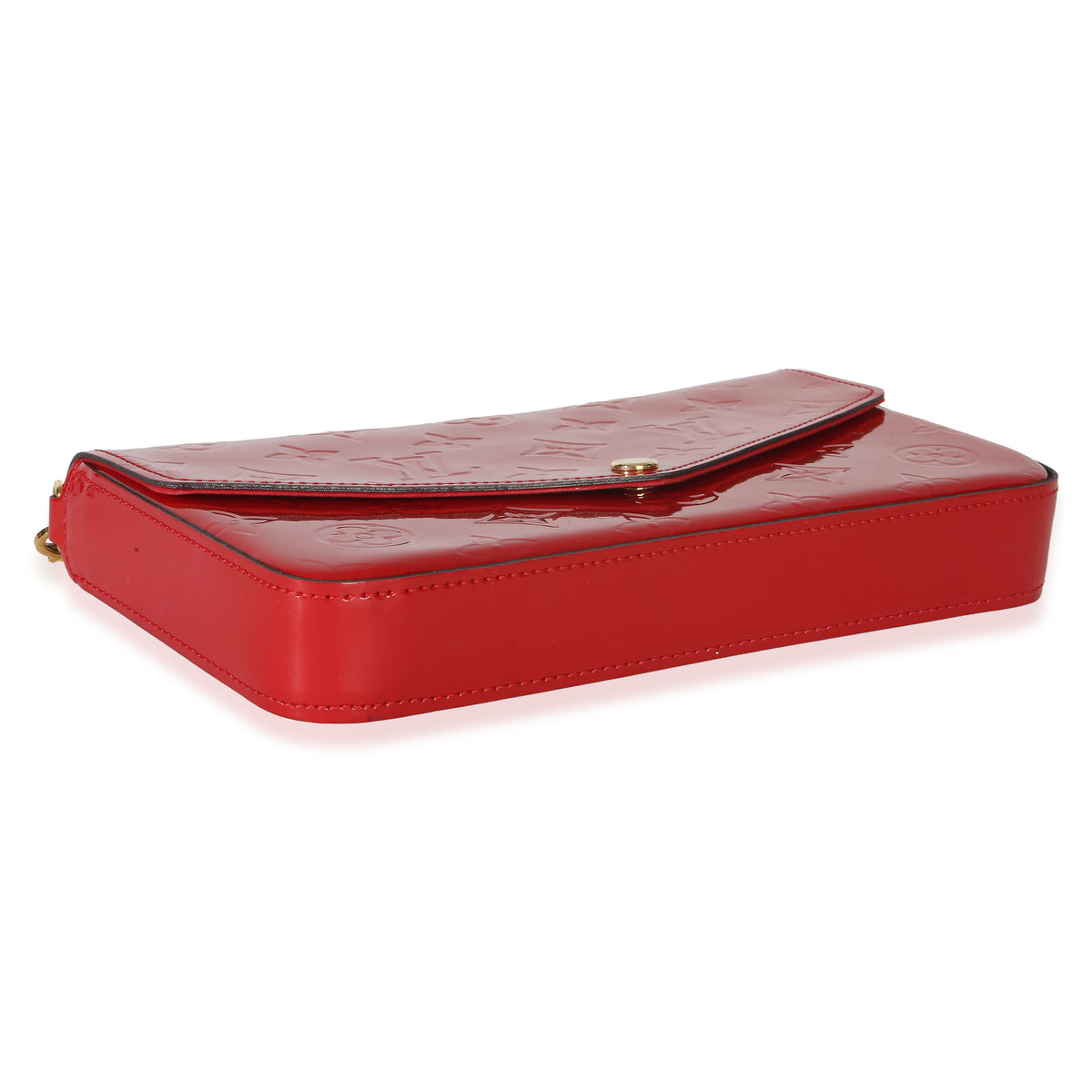 Louis Vuitton Red Monogram Vernis Felicie Pochette Handbag 7