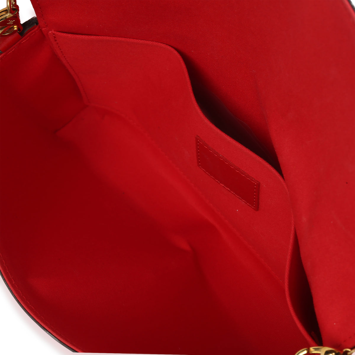 Louis Vuitton Red Monogram Vernis Felicie Pochette Handbag 8