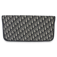 Christian Dior Navy Oblique Canvas Fold Over Clutch Handbag 4