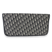 Christian Dior Navy Oblique Canvas Fold Over Clutch Handbag 8