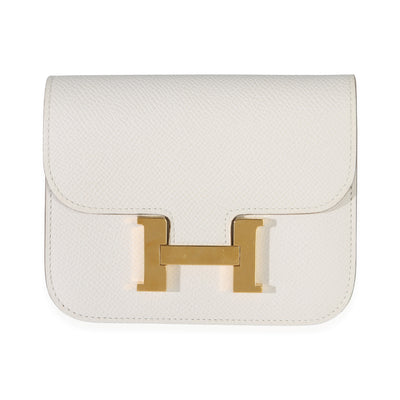 Hermès Craie Epsom Constance Slim Wallet GHW Wallet id