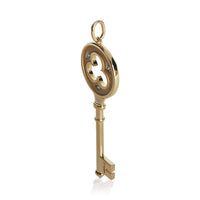 Tiffany & Co. Yellow Gold Diamond Clover Key Pendant 2