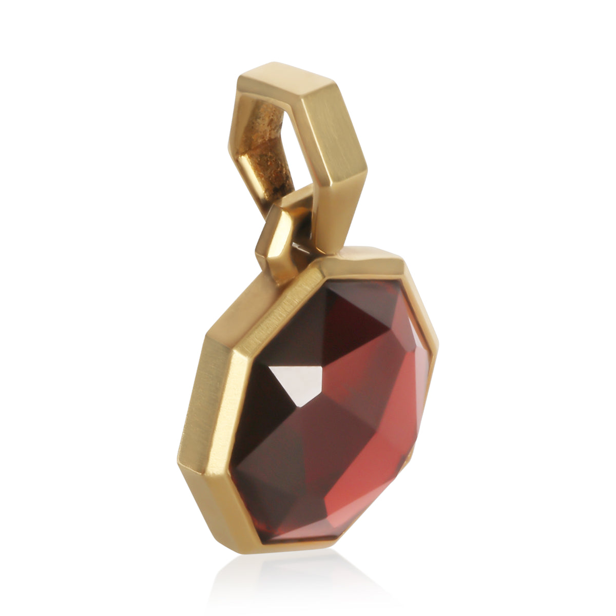 David Yurman Yellow Gold Garnet Pendant 2