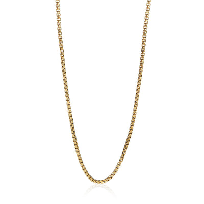 David Yurman Yellow Gold  Box Chain Necklace fv