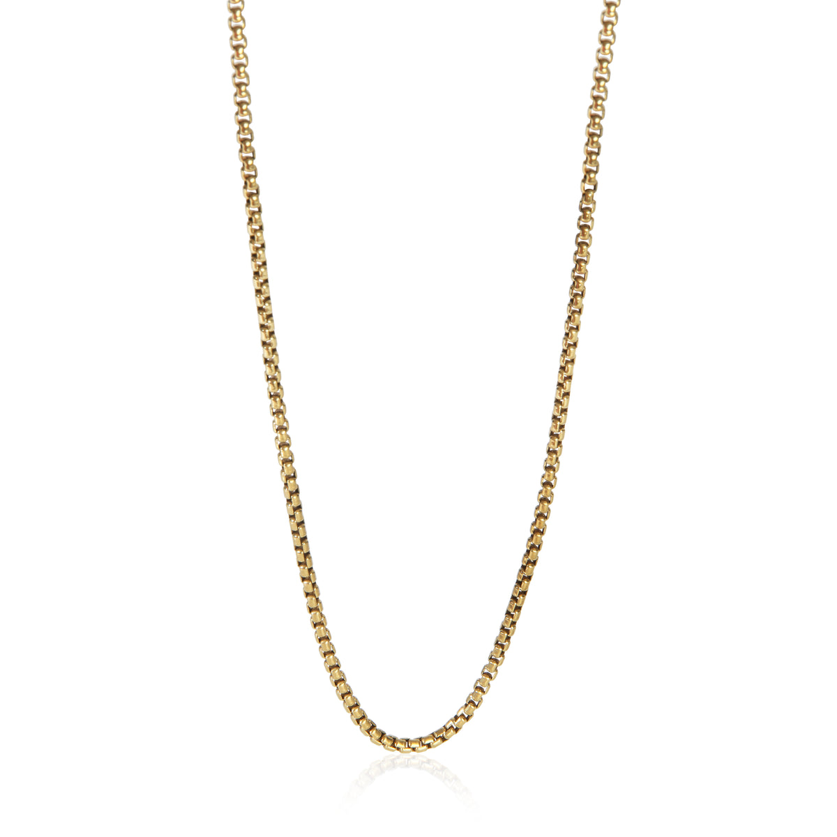David Yurman Yellow Gold  Box Chain Necklace fv
