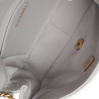 Chanel Grey Quilted Lambskin Mini Flap Bag Handbag 8