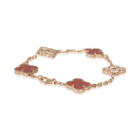 Van Cleef & Arpels Rose Gold Carnelian Vintage Alhambra Bracelet 5