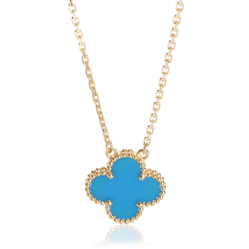 Van Cleef & Arpels Yellow Gold Agate Vintage Alhambra Pendant fv