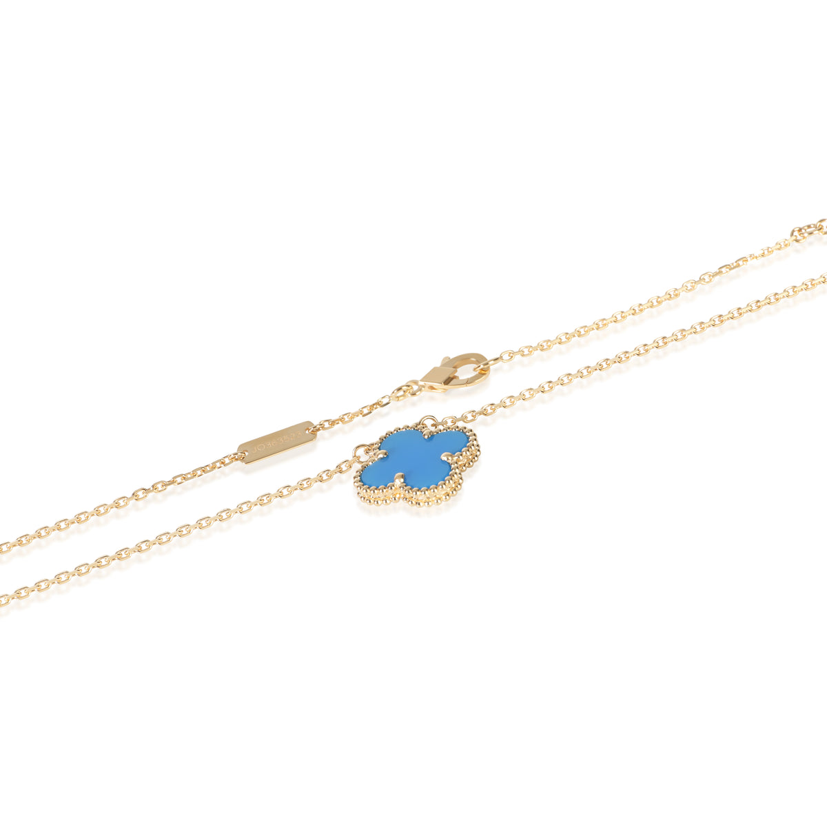 Van Cleef & Arpels Yellow Gold Agate Vintage Alhambra Pendant 2