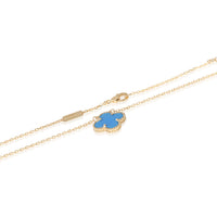 Van Cleef & Arpels Yellow Gold Agate Vintage Alhambra Pendant 2