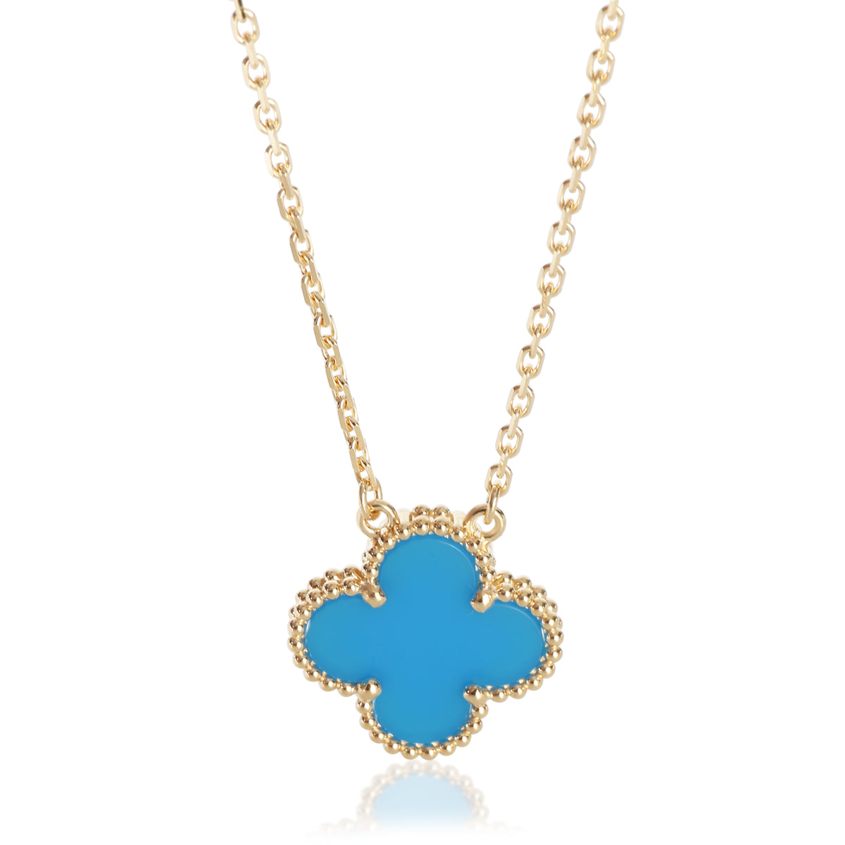 Van Cleef & Arpels Yellow Gold Agate Vintage Alhambra Pendant fv