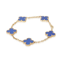 Van Cleef & Arpels Yellow Gold Agate Vintage Alhambra Bracelet 2