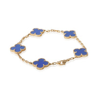 Van Cleef & Arpels Yellow Gold Agate Vintage Alhambra Bracelet 3