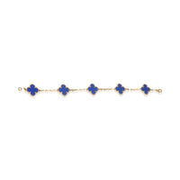 Van Cleef & Arpels Yellow Gold Agate Vintage Alhambra Bracelet 6