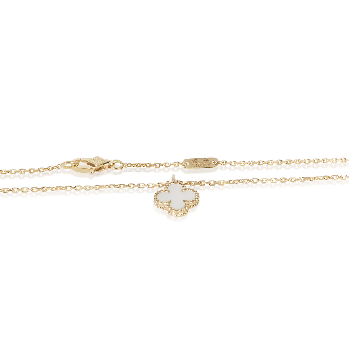 Van Cleef & Arpels Yellow Gold Mother Of Pearl Sweet Alhambra Pendant 2