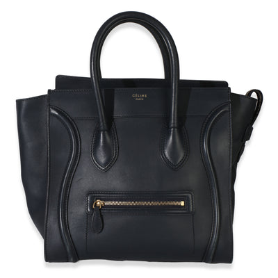 Celine Navy Smooth Calfskin Micro Luggage Handbag id