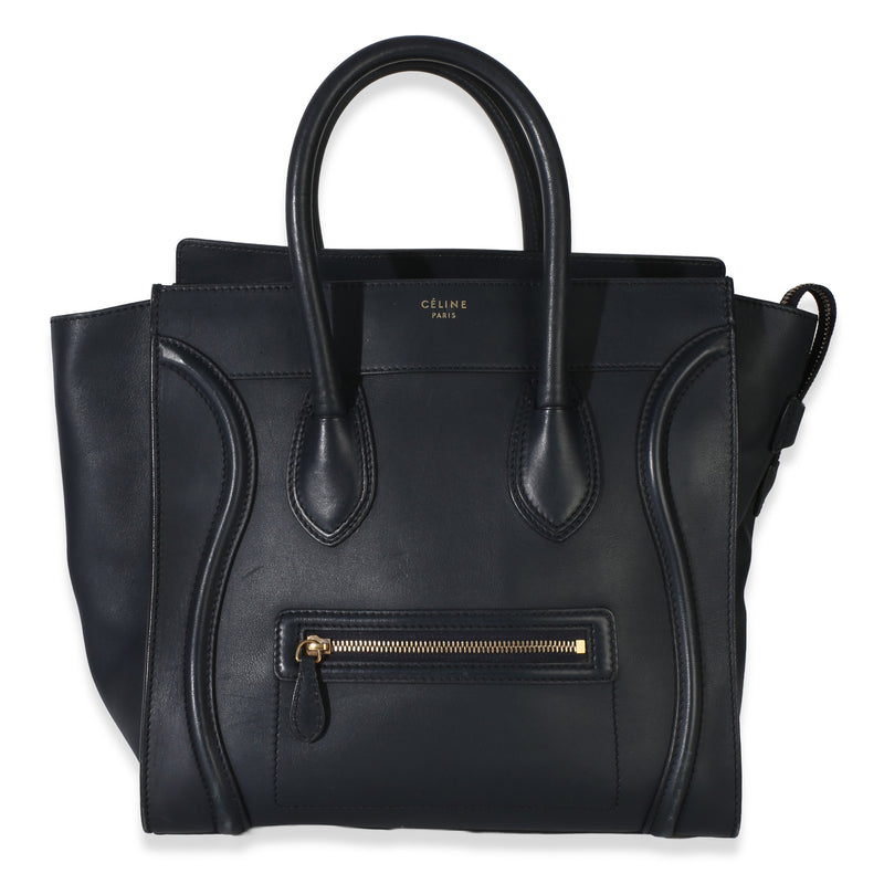 Celine Navy Smooth Calfskin Micro Luggage Handbag id