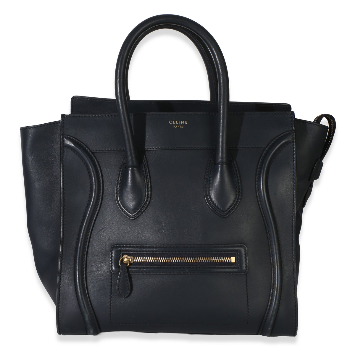 Celine Navy Smooth Calfskin Micro Luggage Handbag id