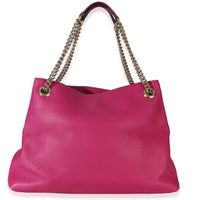 Gucci Pink Pebbled Calfskin Medium Soho Chain Shoulder Bag Handbag 4
