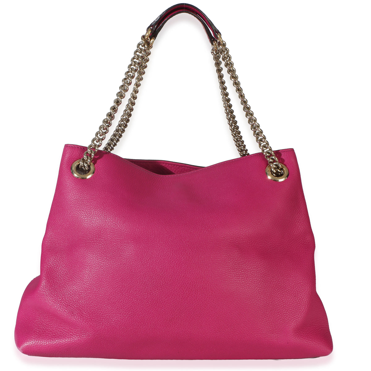 Gucci Pink Pebbled Calfskin Medium Soho Chain Shoulder Bag Handbag 4