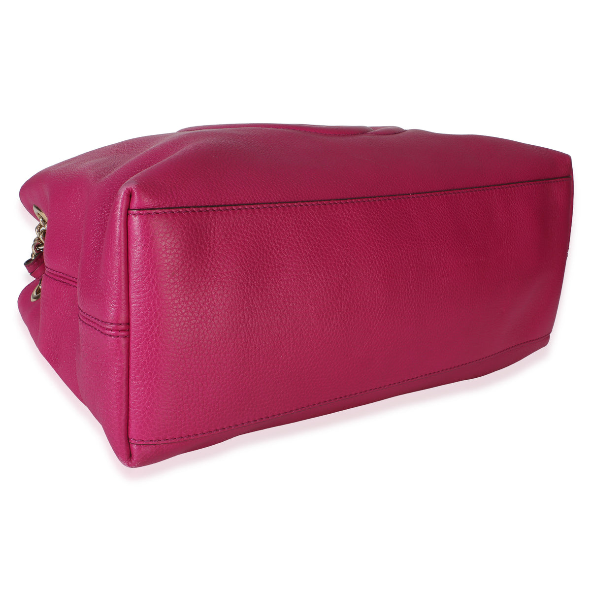 Gucci Pink Pebbled Calfskin Medium Soho Chain Shoulder Bag Handbag 7