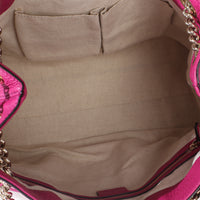 Gucci Pink Pebbled Calfskin Medium Soho Chain Shoulder Bag Handbag 8