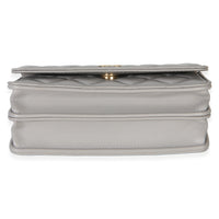Chanel Grey Quilted Lambskin Jeweled Mini Wallet On Chain Handbag 5